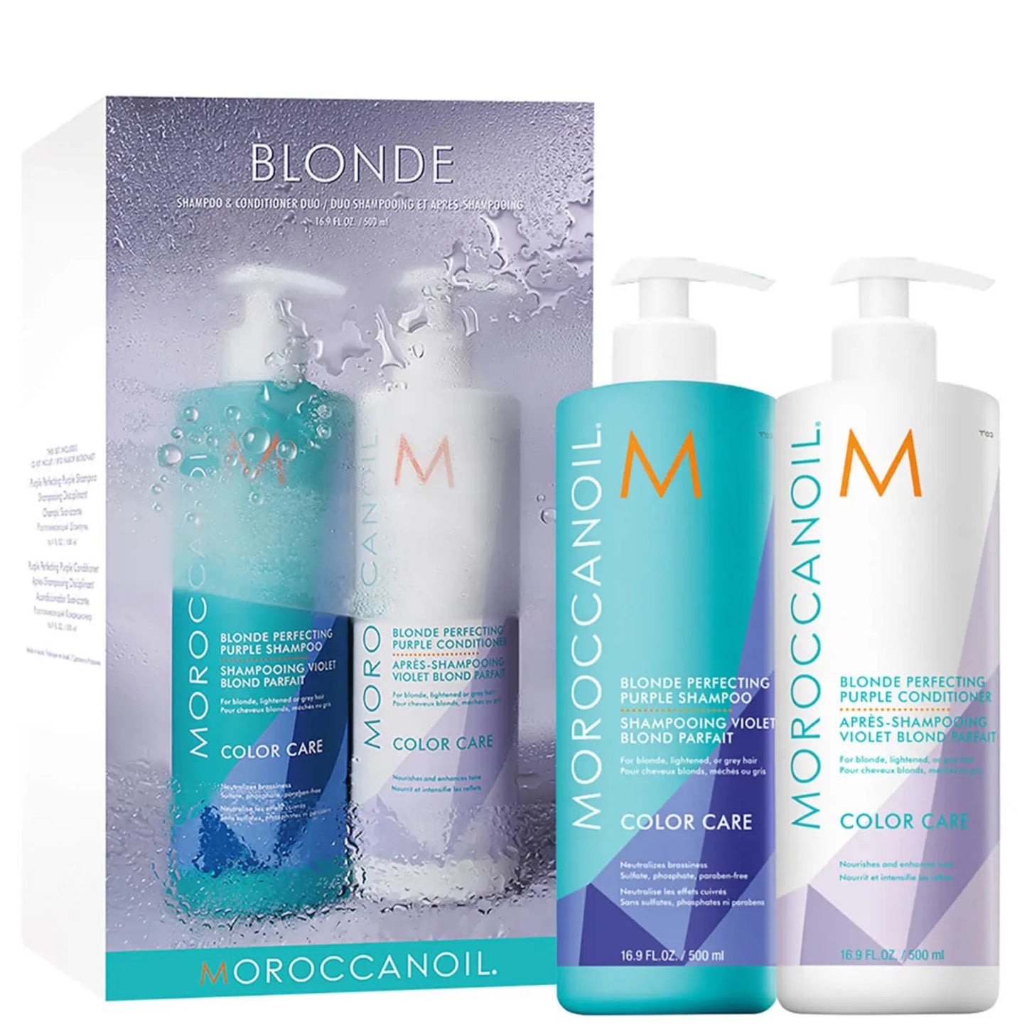 MOROCCANOIL Blonde Perfecting Purple Shampoo & Conditioner Duo 2x 500ml