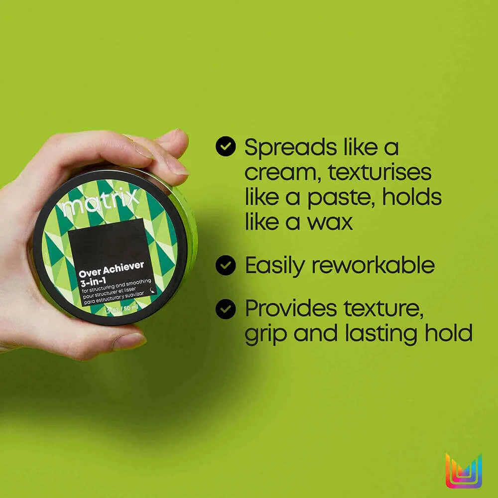 MATRIX Styling Over Achiever 3-in-1 Wax for Structuring & Smoothing 50ml