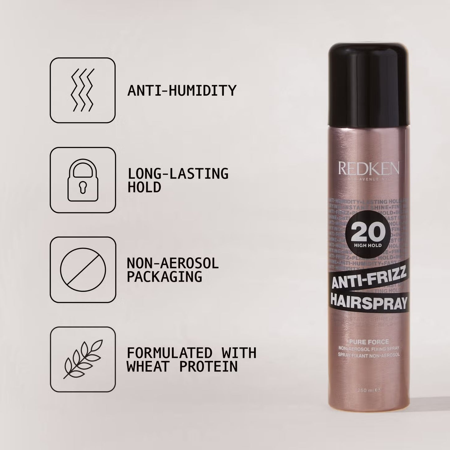 REDKEN 20 High Hold Anti Frizz Hair Spray 250ml