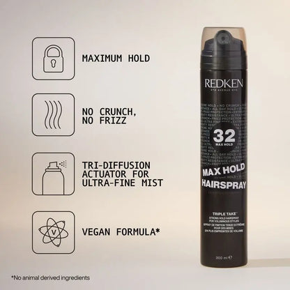 REDKEN 32 Max Hold Triple Take Hairspray 300ml