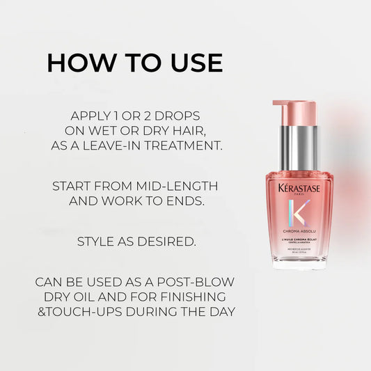 KÉRASTASE Chroma Absolu L'Huile Chroma Eclat Radiance Sublimating Hair Oil 30ml