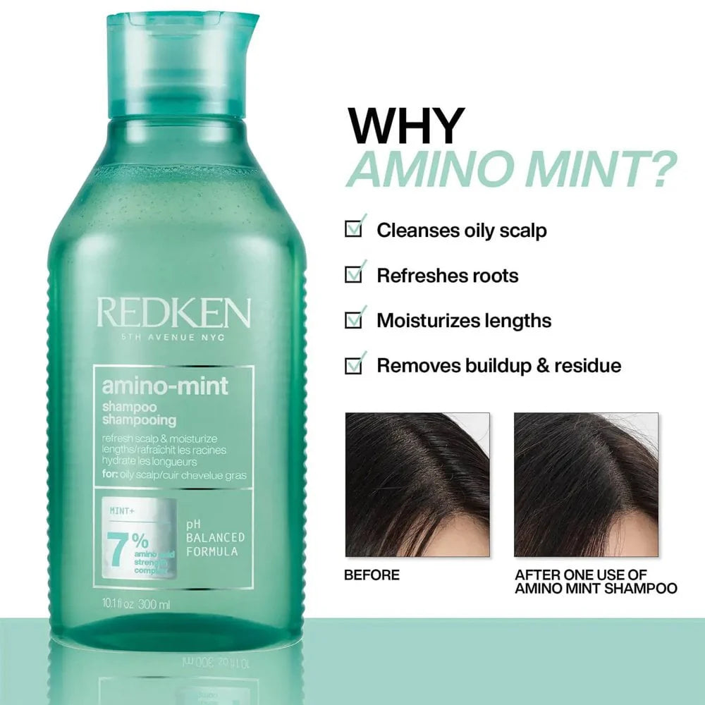 REDKEN Amino-Mint Refresh Shampoo for Oily Scalps 300ml