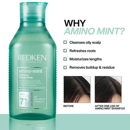 REDKEN Amino-Mint Refresh Shampoo for Oily Scalps 300ml