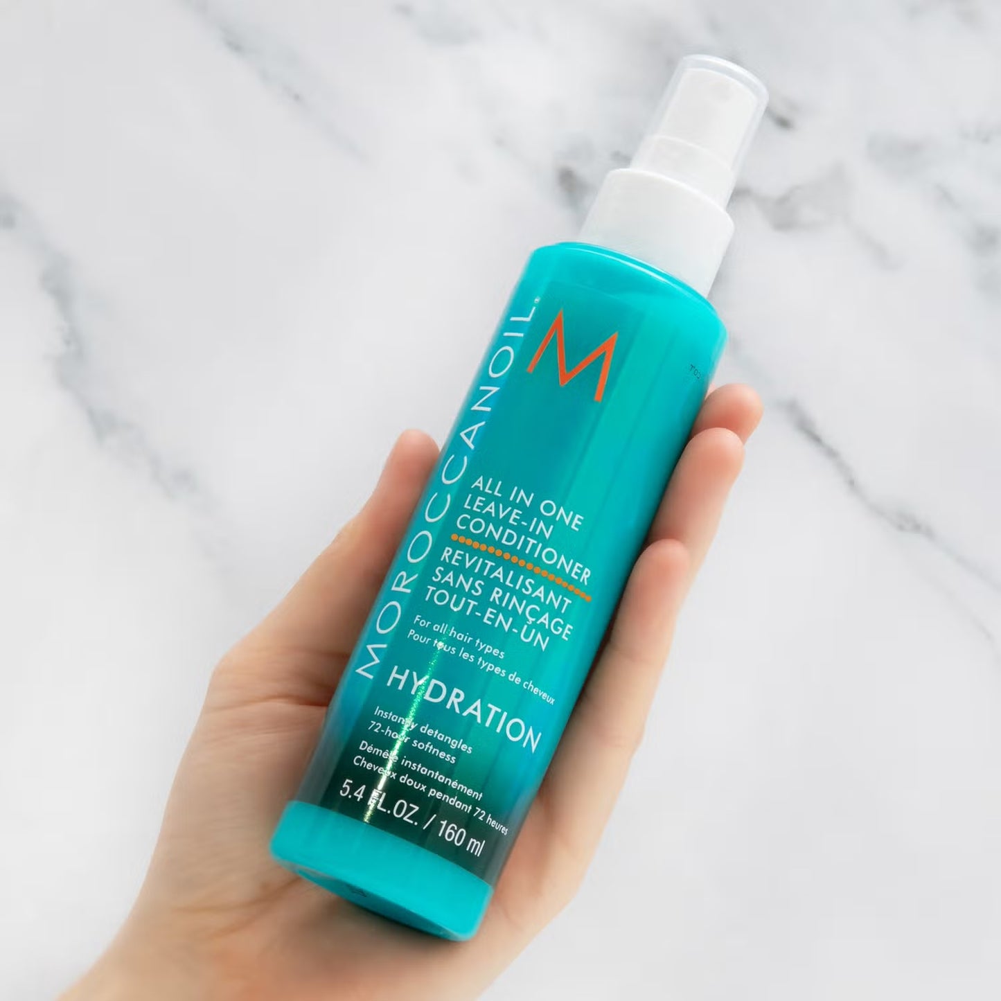 MOROCCANOIL All In One Leave In Conditioner 160ml & Mini Paddle Hair Brush